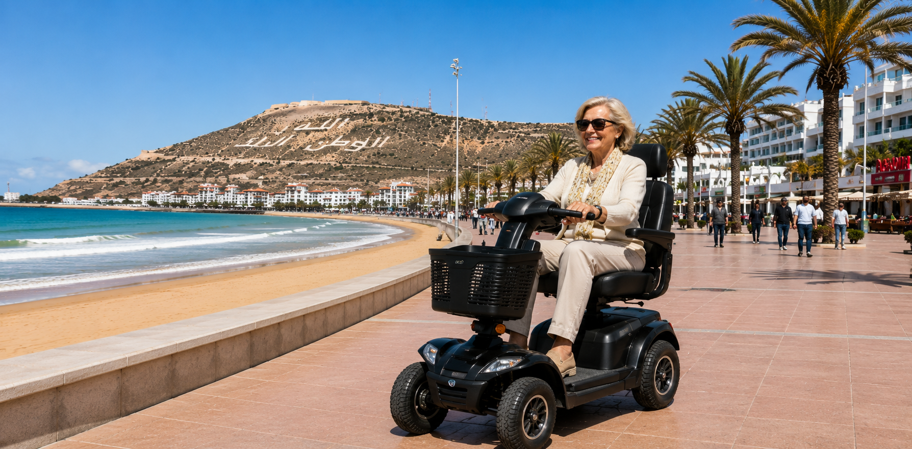 Fauteuil (scooter) de mobilité électrique 4 roues — location Agadir